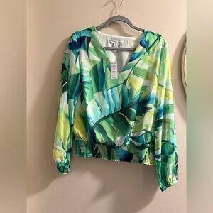 Tropical Leaf Print Dress